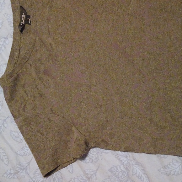 Simply Vera Vera Wang Short Sleeve Top in Olive Green Size M - Picture 4 of 10